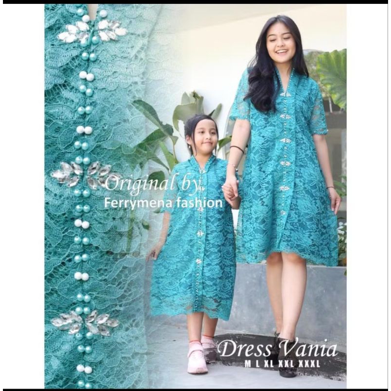 Ferrymena Fashion Dress Vania Terbaru Dress Couple/ Baju Copel Anak Dan Ibu / Gaun Pesta / Kebaya / 