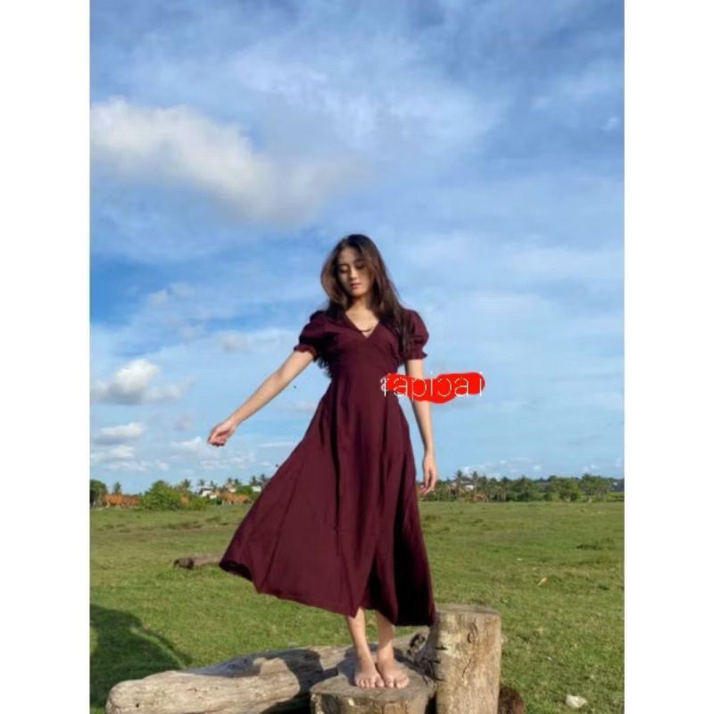 Long Dress Sisil/ Clara Long Dress/ Long Dress putih
