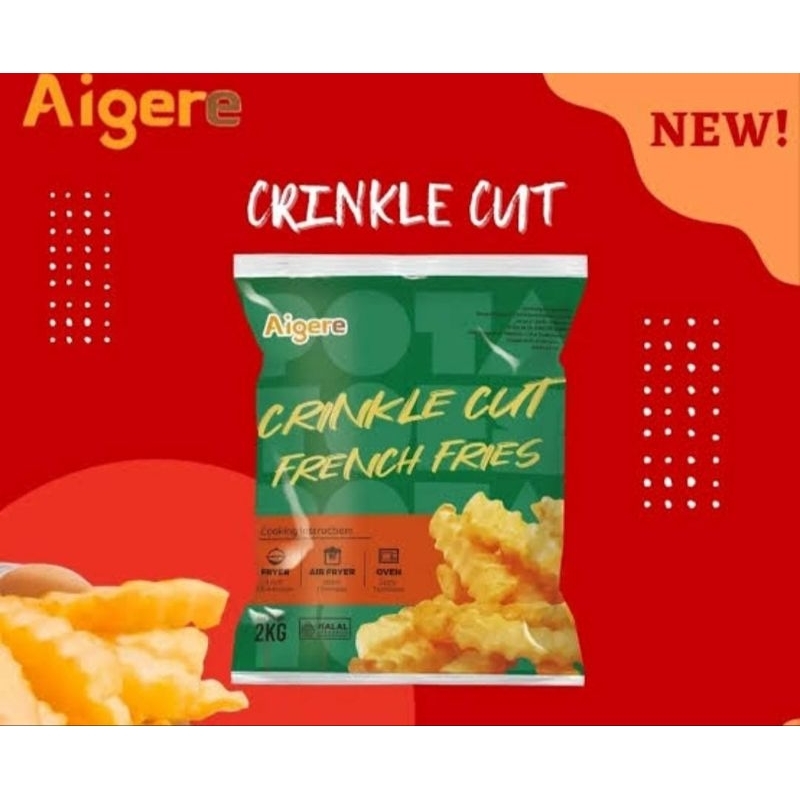 

KENTANG CRINKLE AIGERE 2KG GARING RENYAH TERENAK