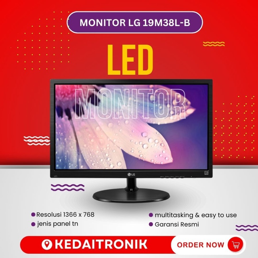 Monitor LG 19M38L-B 19" LED HDMI 19 60Hz 18.5 Inch 19M38L