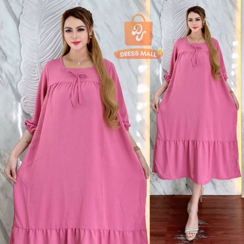 Dress Mall Daster Fuji Kekinian Novia Pita Crinkle Airflow Premium Original Daster Wanita Terbaru