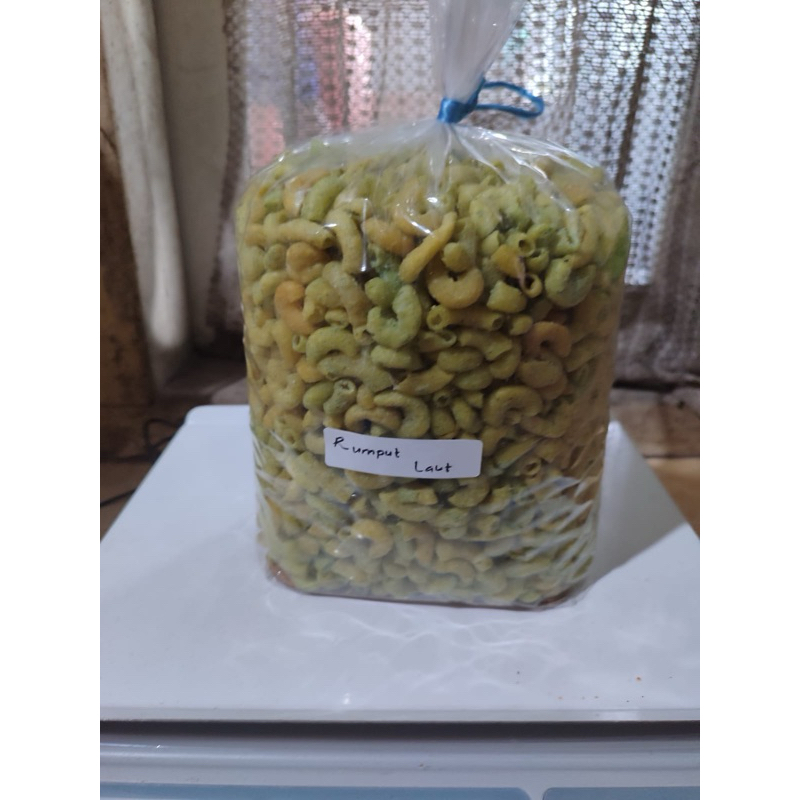 

Makaroni rasa rumput laut (1kg,1/2kg,1/4kg)/makaroni kering tidak berminyak.