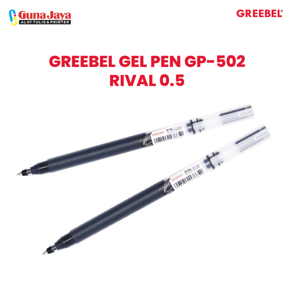 

GREEBEL PULPEN GEL / Gel Pen Rival GP-502 0.5 Hitam / Ballpen Gel Ballpoint Bolpen Bolpoin Pena Gel