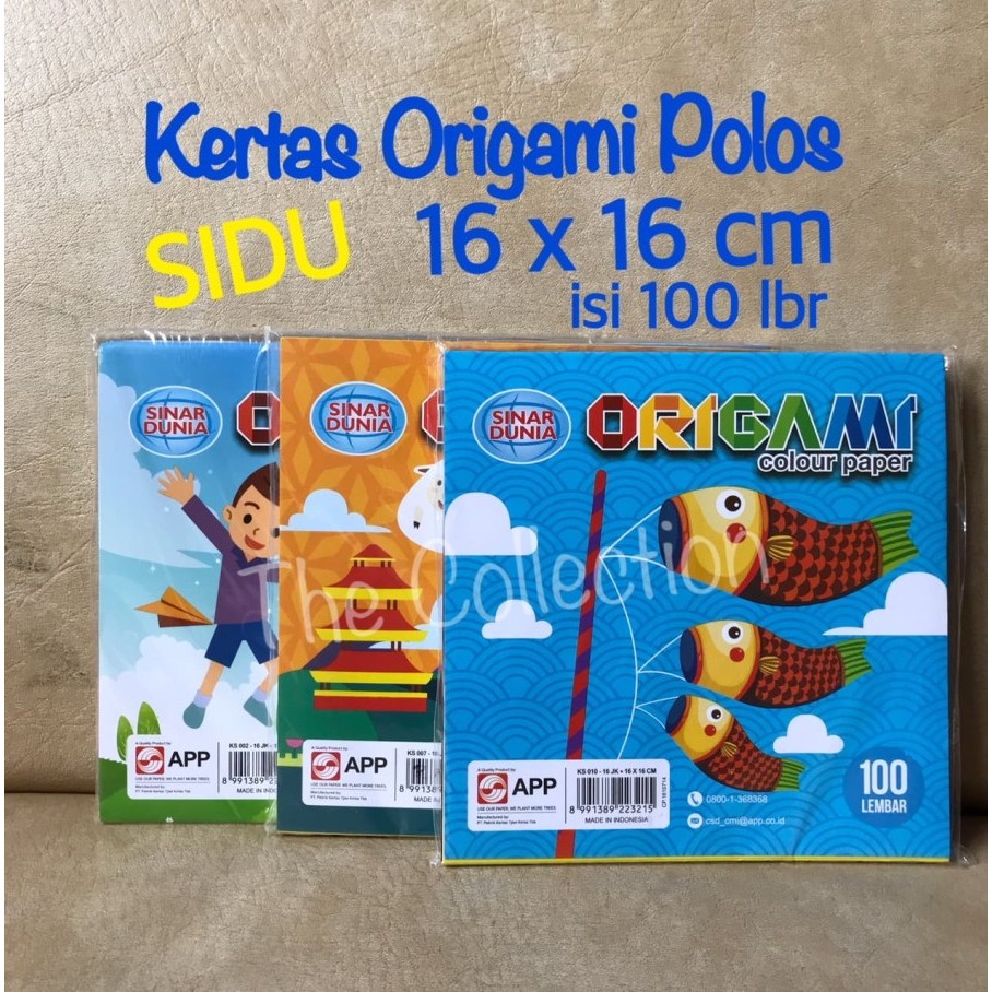 

Kertas Origami SIDU 16x16 cm / Pack