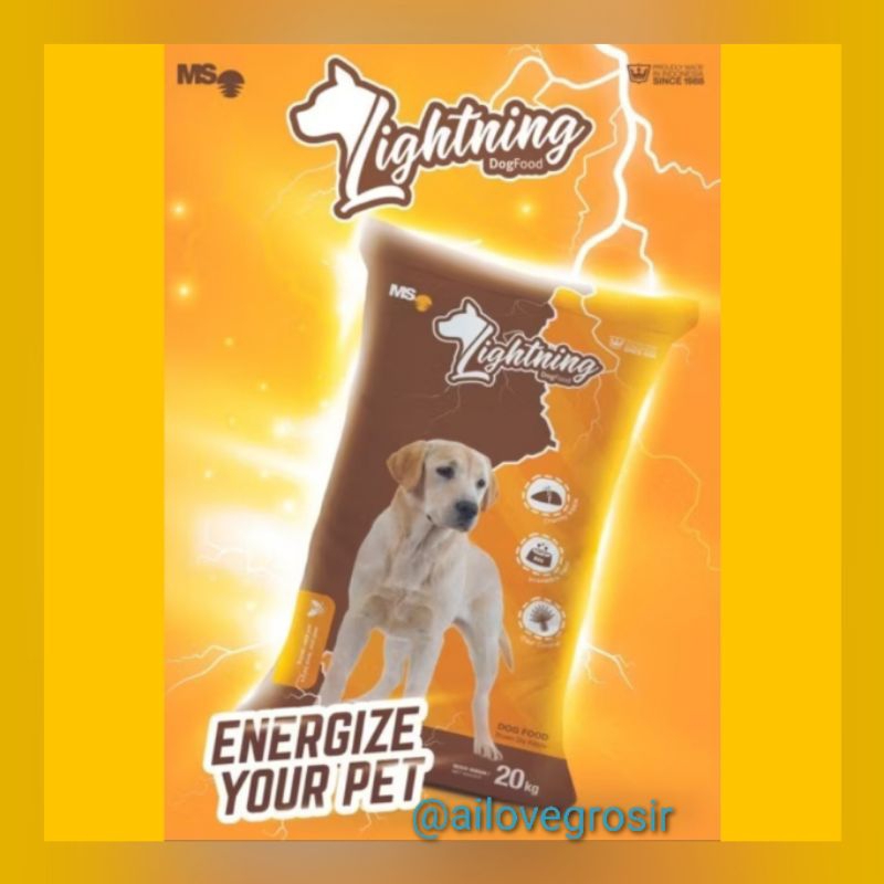 Dog Food LIGHTNING DOG Makanan Anjing Kering 20kg