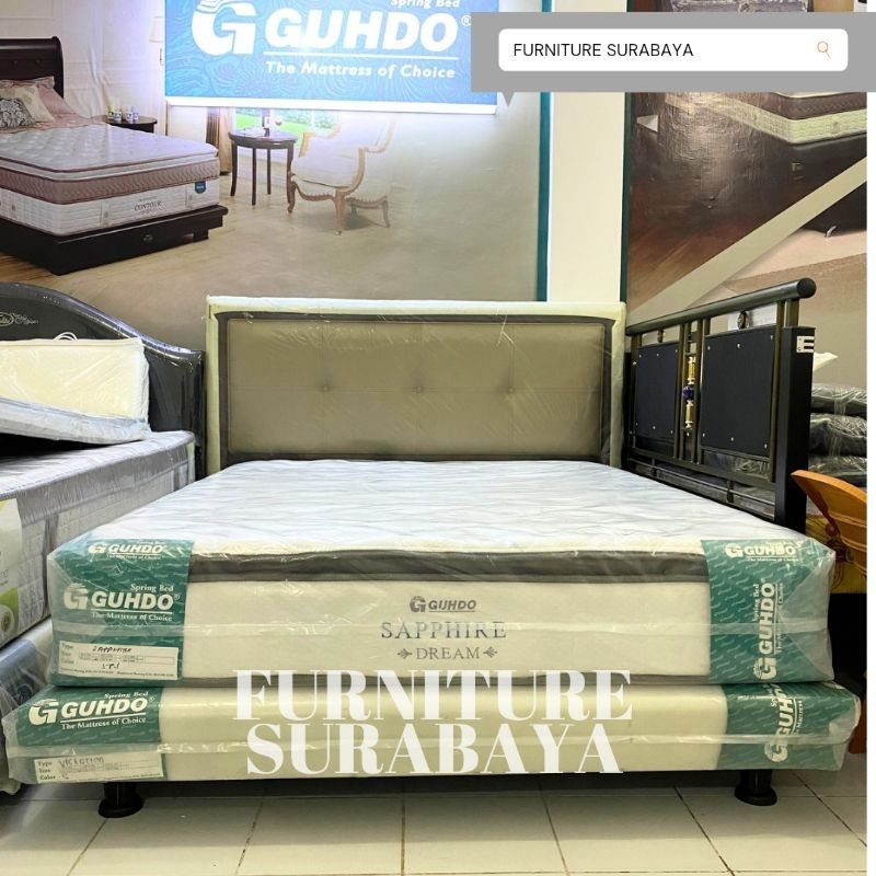 SPRING BED GUHDO SAPPHIRE DREAM PILLOW TOP 90 120 x 200 cm 160 180 bedset kasur matras saja matress 