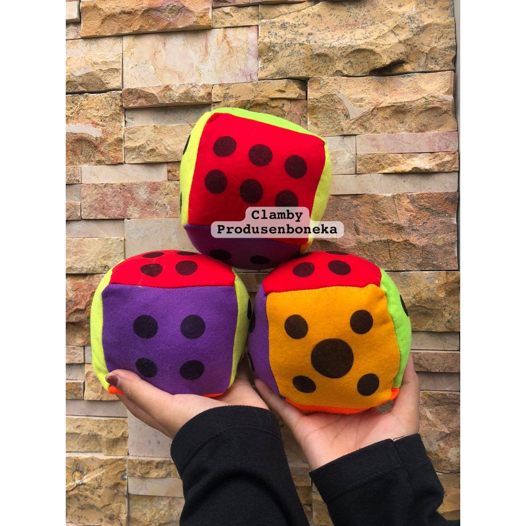 Bantal Dadu Jumbo 10x10 | Dari Mainan Ular Tangga | Bantal Dadu Angka Huruf