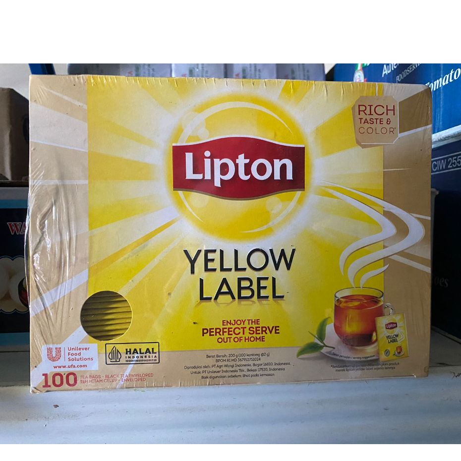 

Lipton Yellow Label Tea Teh Envelope isi 100 sheet @2gr