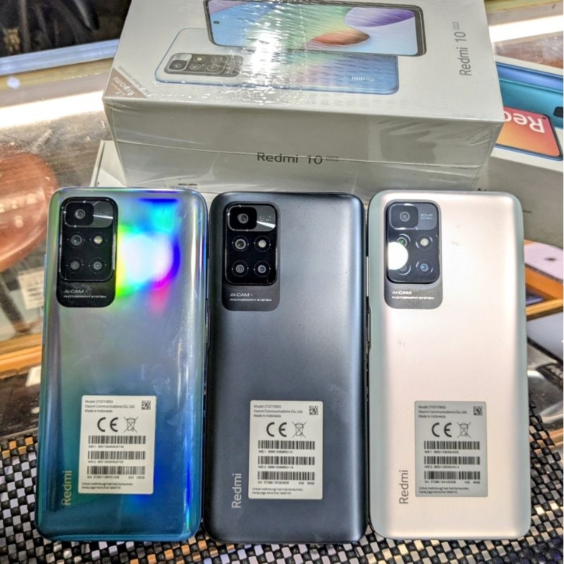 Handphone Redmi 10 6/128~4/64 Fullset Bekas Pemakaian Istimewa Garansi Resmi Xiaomi