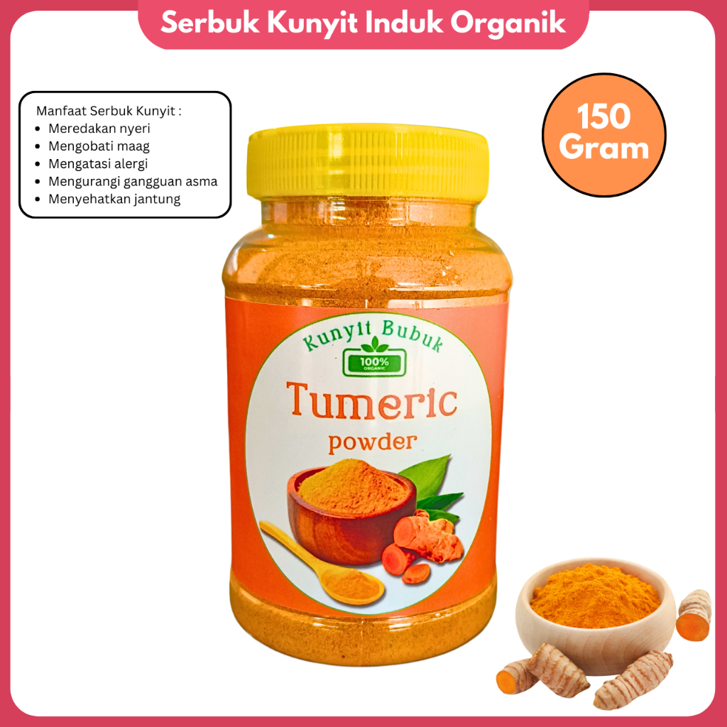 

Bumbu Dapur Rempah Bubuk Kunyit Kunir Bubuk Asli Murni Organik Kering Turmeric Powder Bumbu Dapur