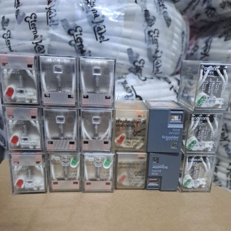 Relay Omron Schneider Weidmuller 12VDC 24VDC 110VAC 220VAC Second