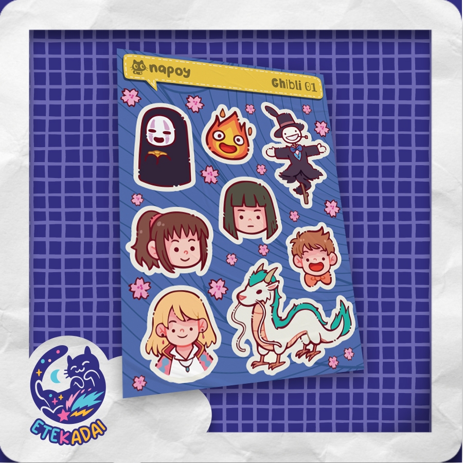 

Sticker Sheet Premium Waterproof - Anime Studio Ghibli 01