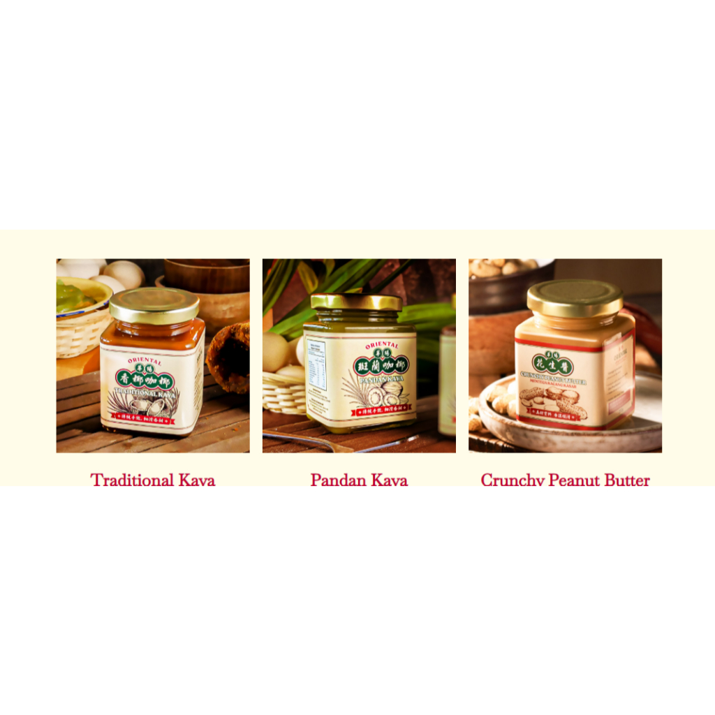 

ORIENTAL KOPI Selai / JAM ORIENTAL Kaya (Traditional/Pandan) & PEANUT BUTTER by Oriental Kopi 270gr HALAL CERTIFIED