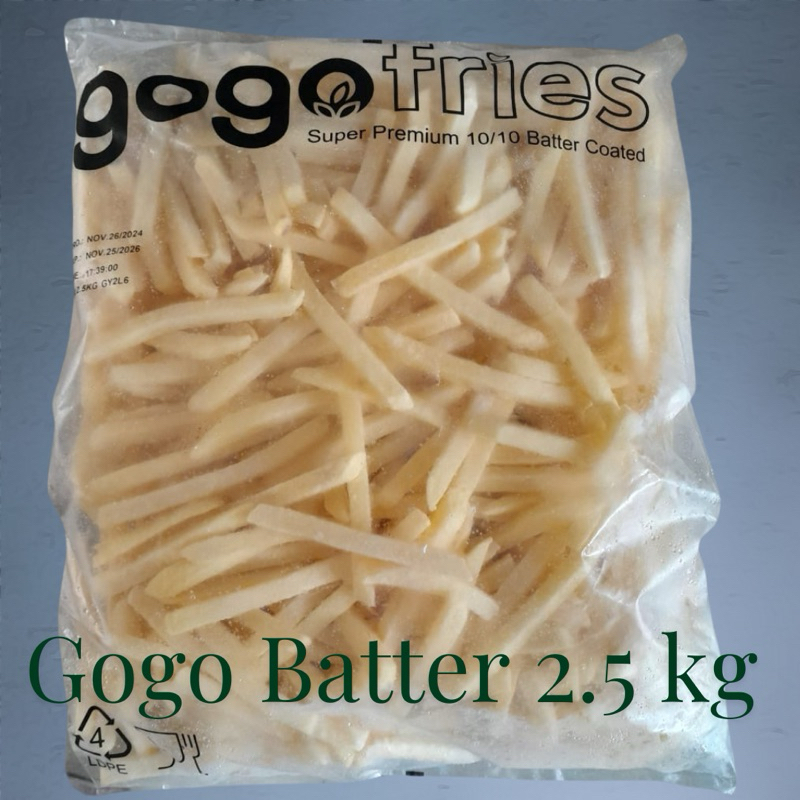 

Kentang Gogo Fries Super Premium 10/10 Batter Coated 2.5 kg