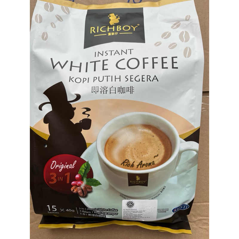 

RICHBOY INSTANT WHITE COFFE KOPI PUTIH SEGERA 3 IN 1 600GR