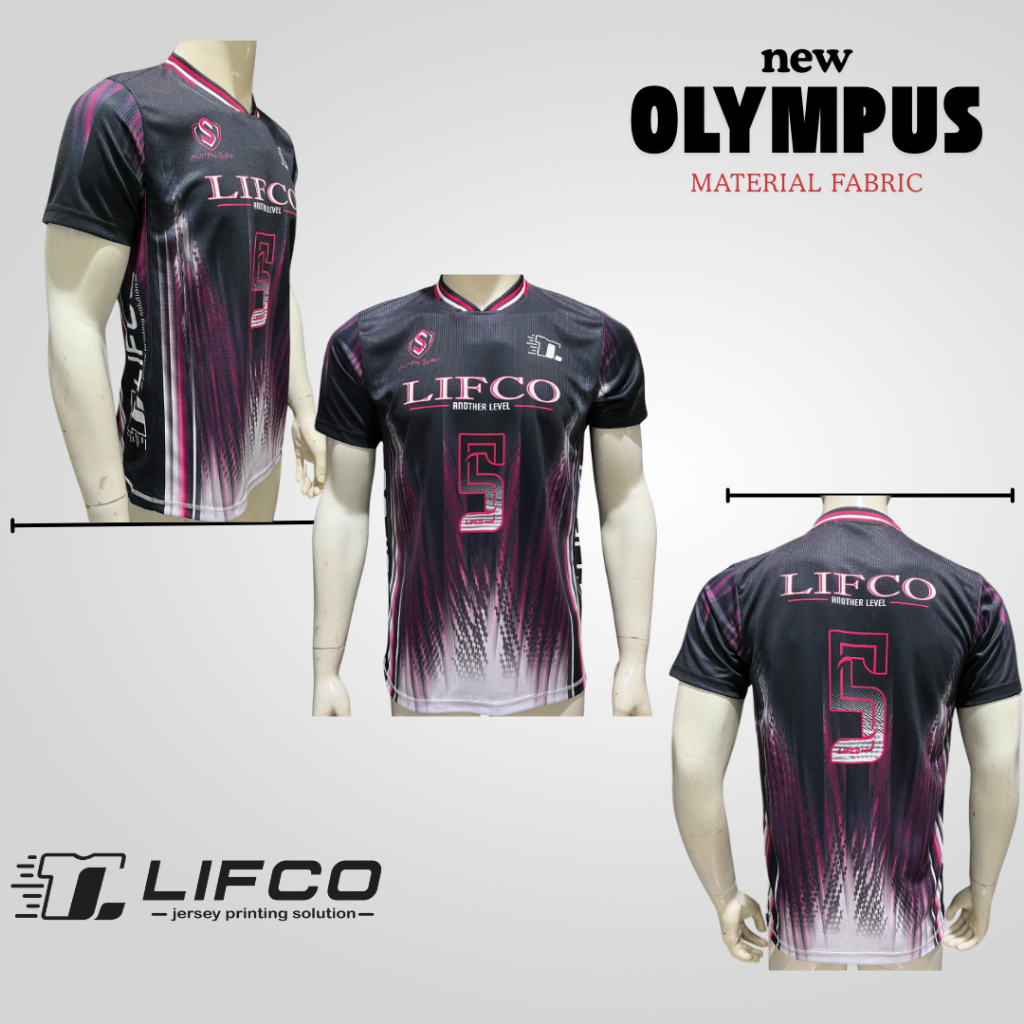 LIFCO JERSEY OLYMPUS BLACK  PURPLE SERIES (TIDAK BISA REQUEST NAMA)(VOLLEYBALL JERSEY / JERSEY VOLI)