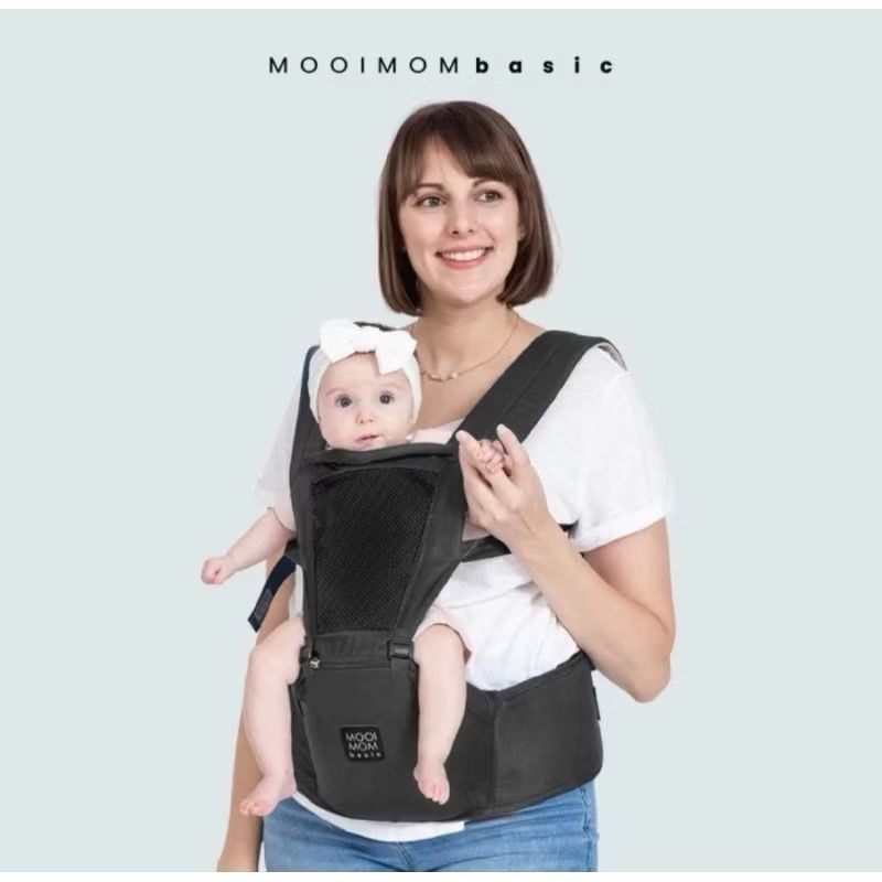 Mooimom Basic Compact Hipseat Carrier - Gendongan Bayi / gendongan bayi mooimom / gendongan terlaris