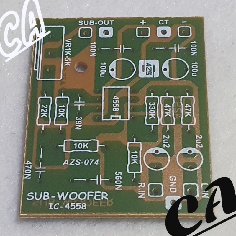 PCB FILTER SUBWOOFER IC 4558