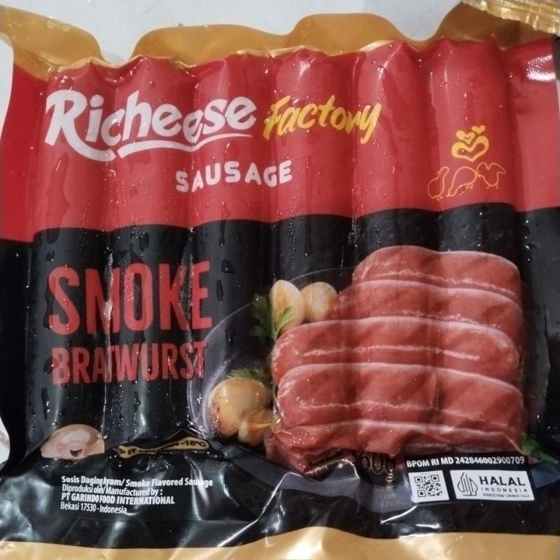 

RICHEESE FACTORY SAUSAGE 360GR SMOKED BRATWURST SOSIS