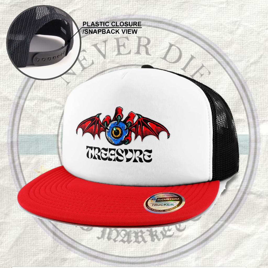 Treasure Snapback/Death Trash Metal /Snapback/Snapback jaring/Snapback Band/Topi Trucker /Topi Jarin