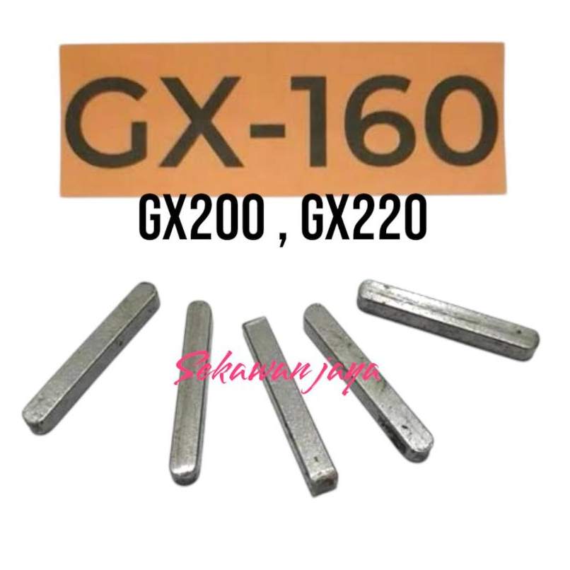 GX160 KEY BALOK SPI BALOK SPI UNTUK PULI MESIN GX 160 Gx 200 GX 220 key Balok / spi pully crank shaf