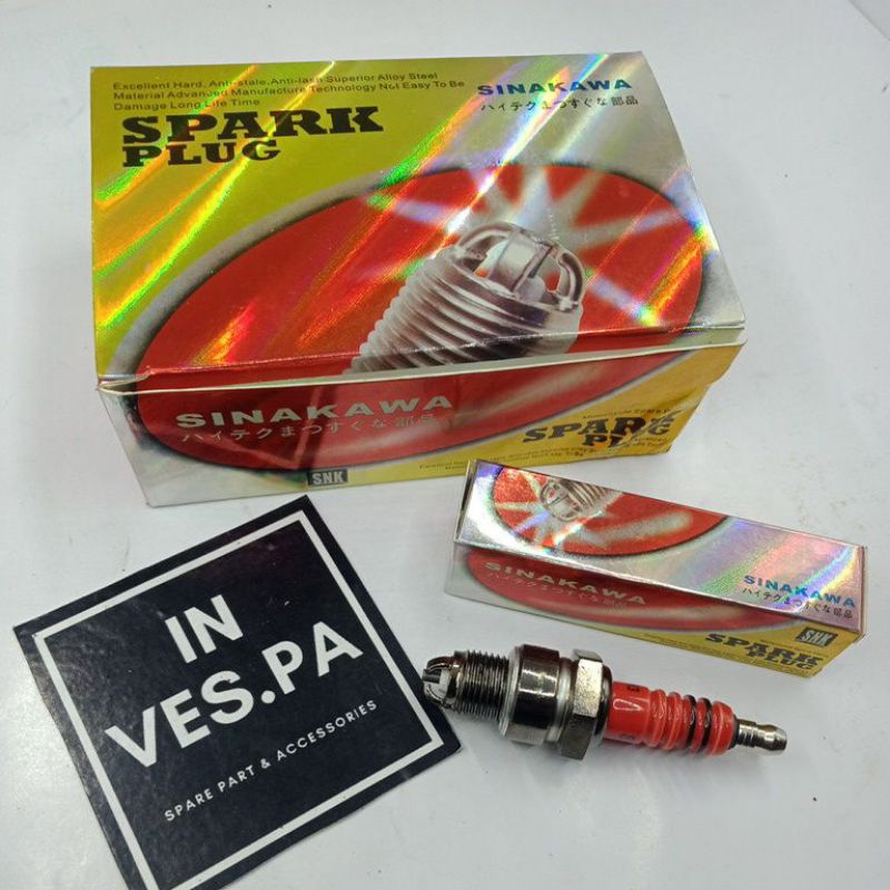 busi racing kaki 3 iridium drat pendek hight temp bagus untuk all vespa classic rx king dan motor 2 
