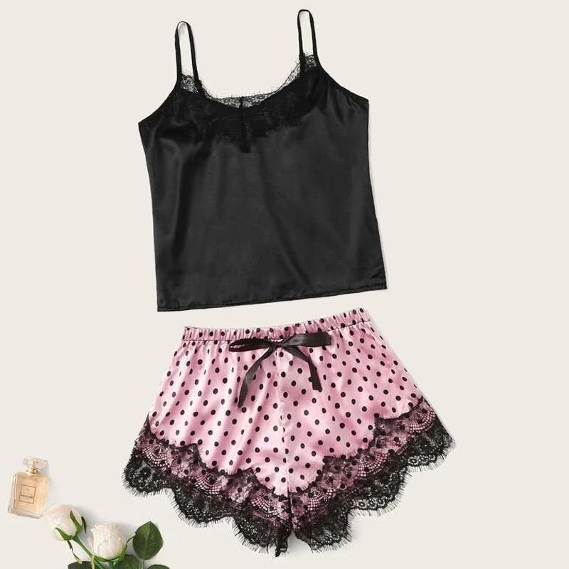 Baju tidur Tanktop Lingerie Sexy Celana Pendek Satin/baju tidur piyama/baju tidur/baju tidur sexi/ba