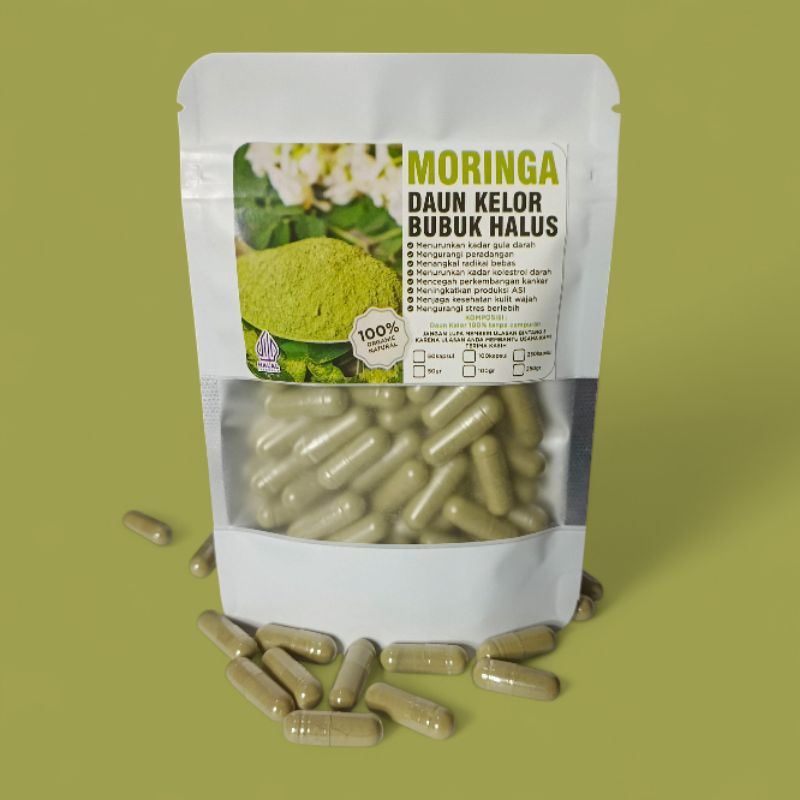 

Kapsul Daun Kelor Bubuk Halus original moringa kapsul herbal