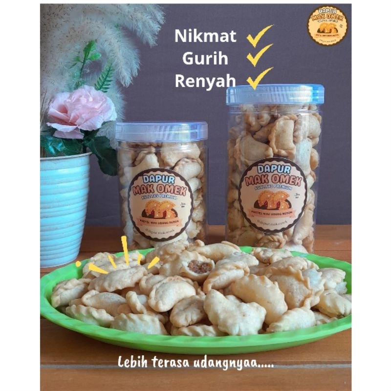 

Pastel Mini Rasa Udang Rebon / Cemilan Toples Premium made by Dapur Mak Omek