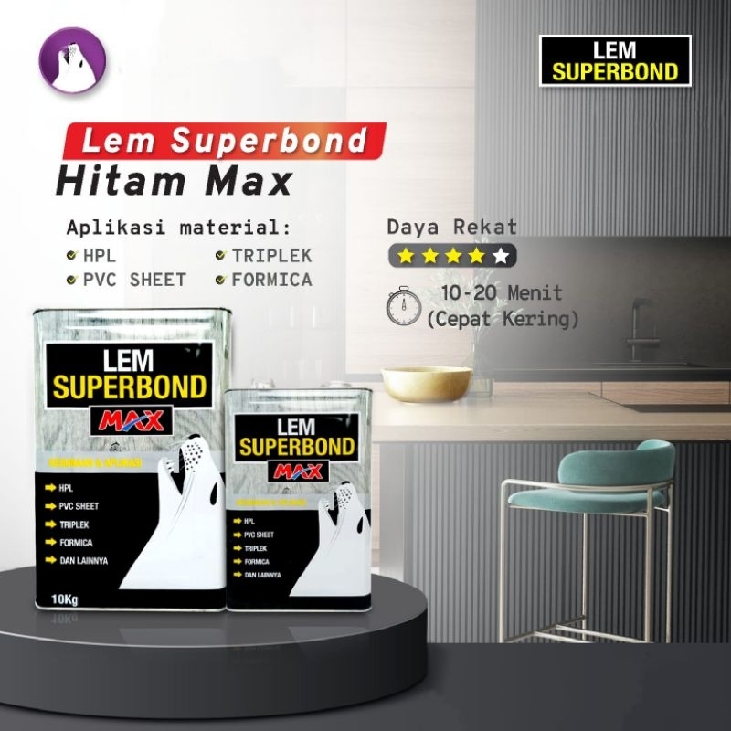 lem superbond hitam max/lem hpl/lem superbond 10kg