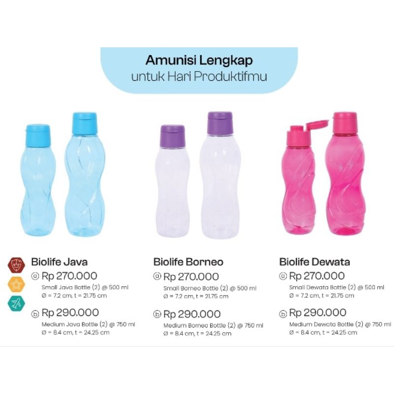Moorlife Biolife Java Borneo Dewata Bottle 500ml dan 750ml Botol Minum