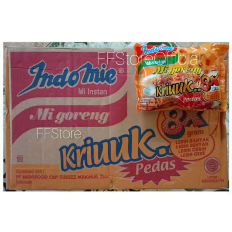 

INDOMIE Mie Goreng Kriuk Pedas 1 Dus isi 40 Bks