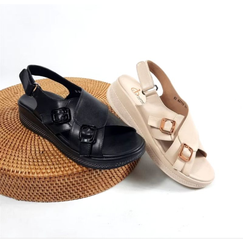 Sendal Sepatu Wanita Donatello oi. 62713 hitam, beige [terbaru]