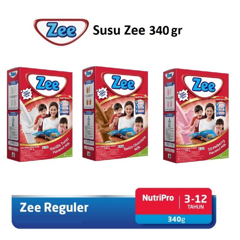 

susu ZEE Reguler 340gr Box