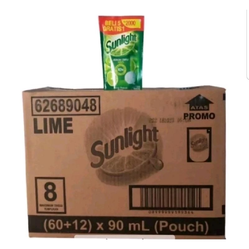 Sunlight 2000 1 dus isi 72 pouch Sabun cuci piring
