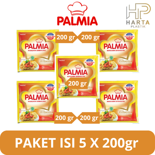 

[ PAKET ISI 5 ] PALMIA MARGARIN 200 gram / Palmia serbaguna / Halal