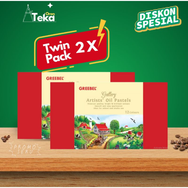 

Greebel Oil Pastel Artist 12 warna Twin Pack 2Pcs Crayon Oil Pastel krayon Greebel Murah Berkwalitas