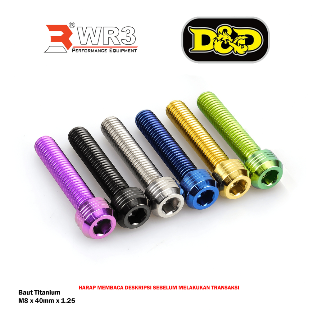 Baut Kaliper Titanium WR3 Untuk Breket Brembo Depan dan Belakang