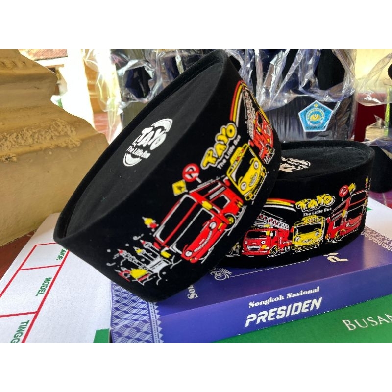 PECI KARAKTER TAYO songkok karakter tayo anak peci anak songkok anak motif tayo