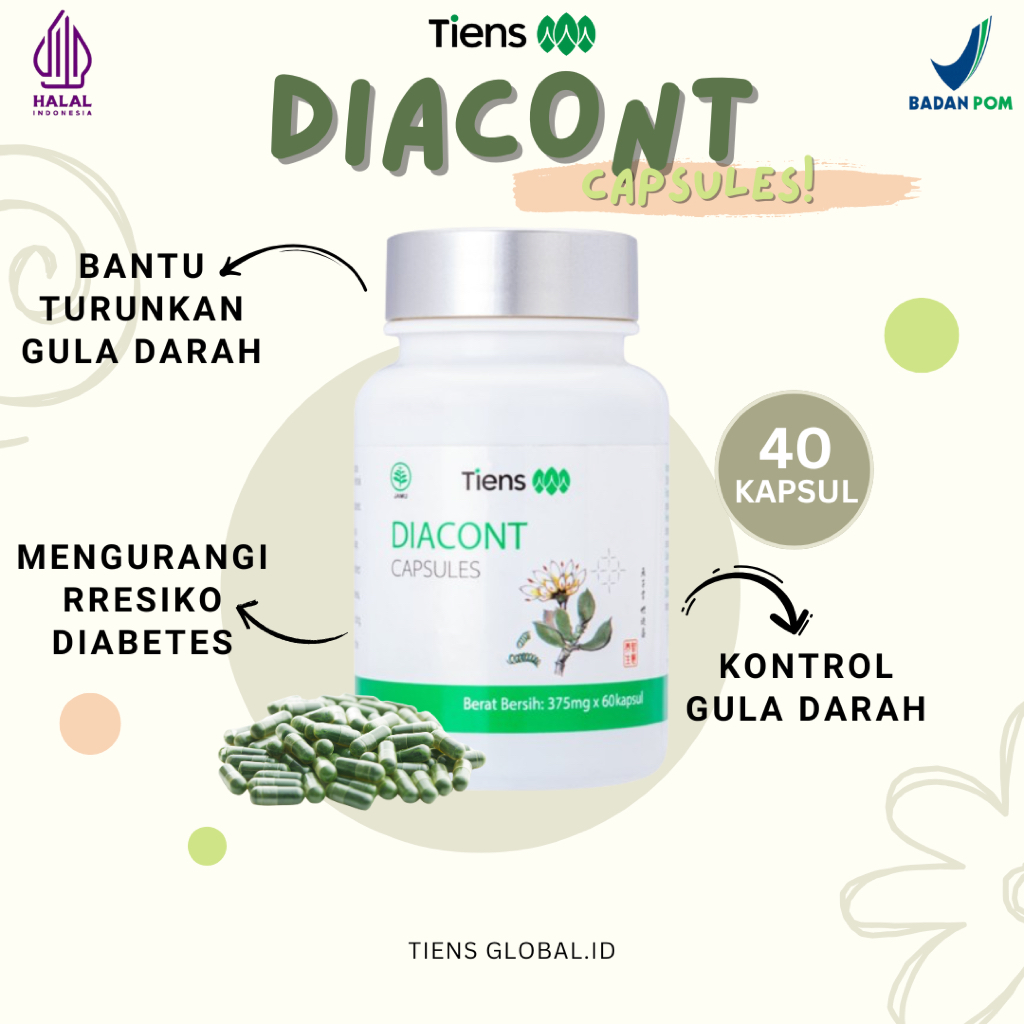 TIENS - Diacont Capsules - Kapsul Labu Cina - Obat Diabetes