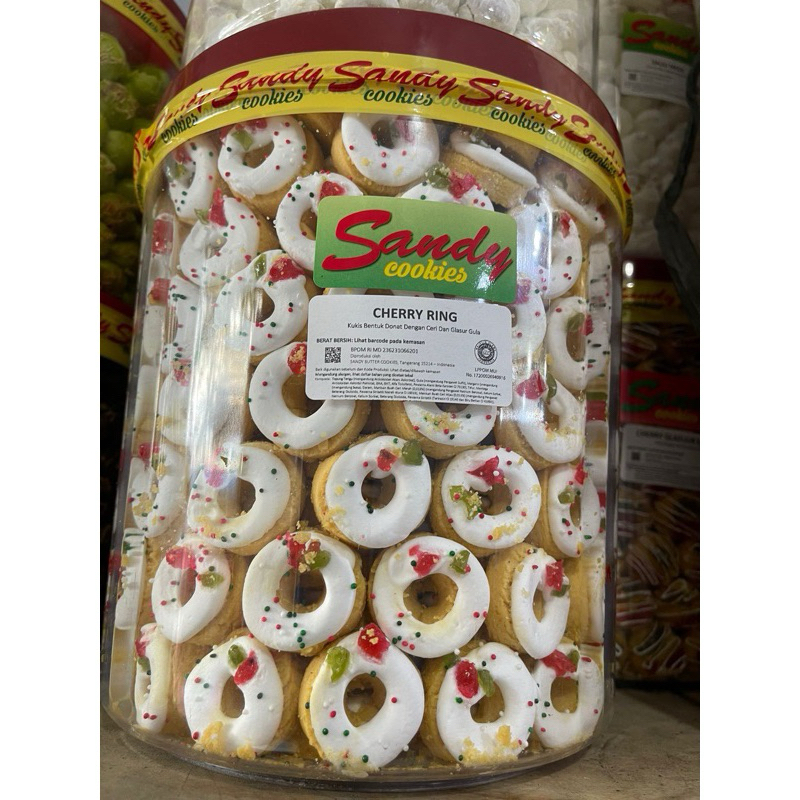 

CHERRY RING 500gr #SANDY COOKIES REGULER (HIJAU) REPACK