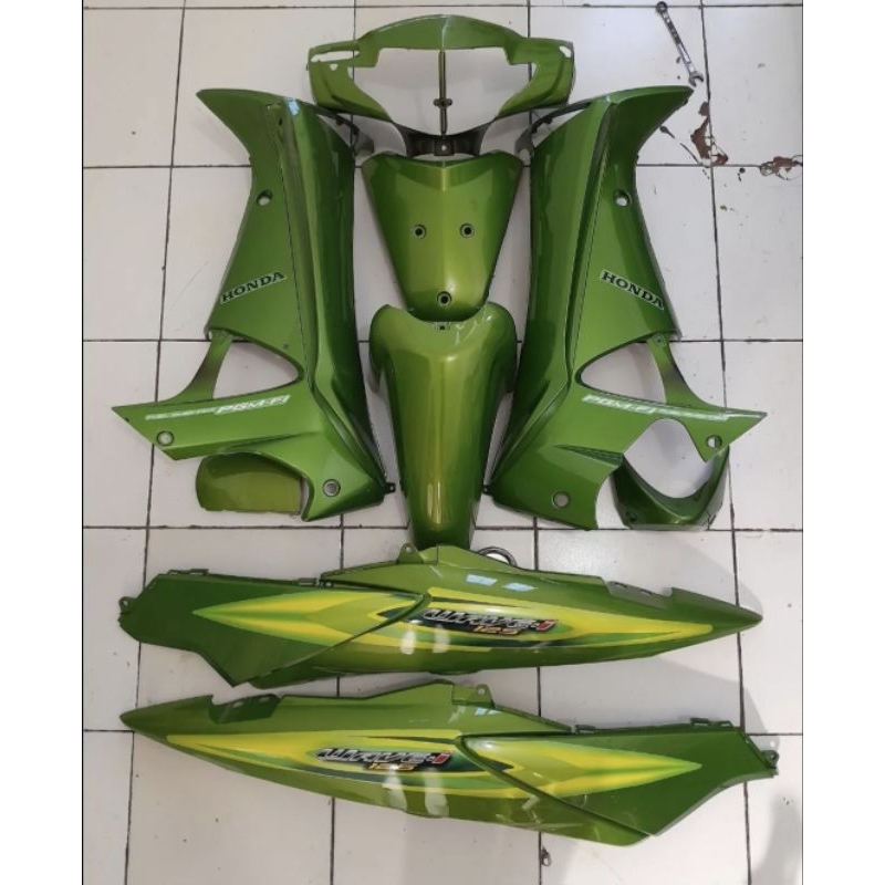 Cover body halus full set supra wave warna hijaw honda supra 125 old thailand wave