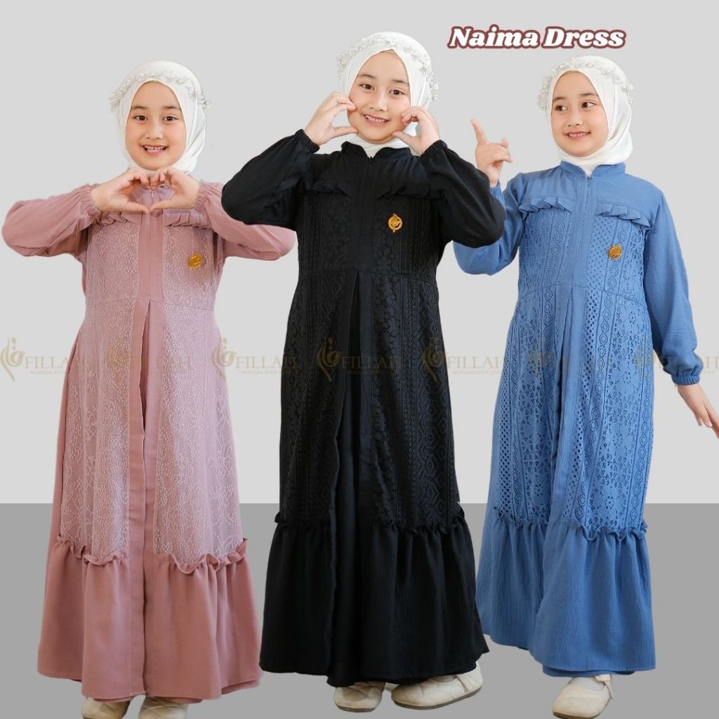 Gamis Anak perempuan 2 - 11 Tahun  Gamis Remaja Baju Gamis Anak  Gamis Crinkle Baju Gamis Anak Perem