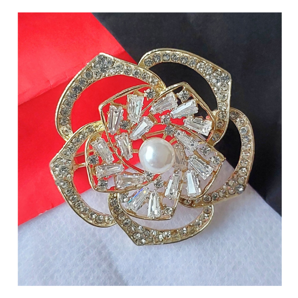 Bros Hijab Zircon Premium Pin Peniti Jilbab Aksesoris Kerudung Korea Style Dada Bahu Permata
