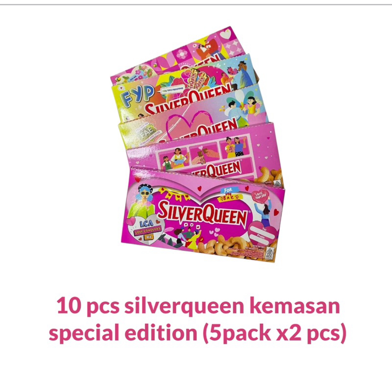 

10 pcs silverqueen 55g kemasan special edition (5pack x2pcs)