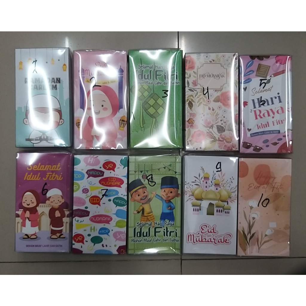 

Amplop Lebaran Idul Fitri Besar Premium Box isi 50pcs Angpao Motif 2025 Uang Tanpa Dilipat