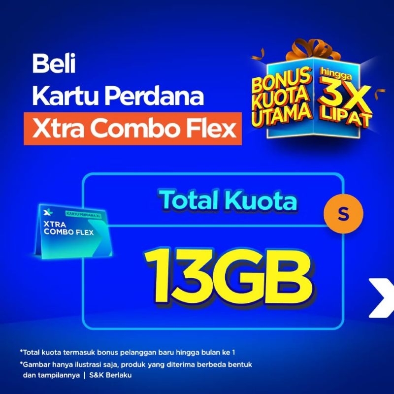 KARTU XL | COMBO FLEX S | KUOTA UTAMA NASIONAL 10GB
