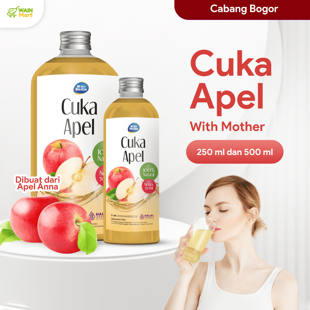 

Wainmart Apple Cider Vinegar / Cuka Apel dengan Mother untuk Kesehatan Kulit Diet