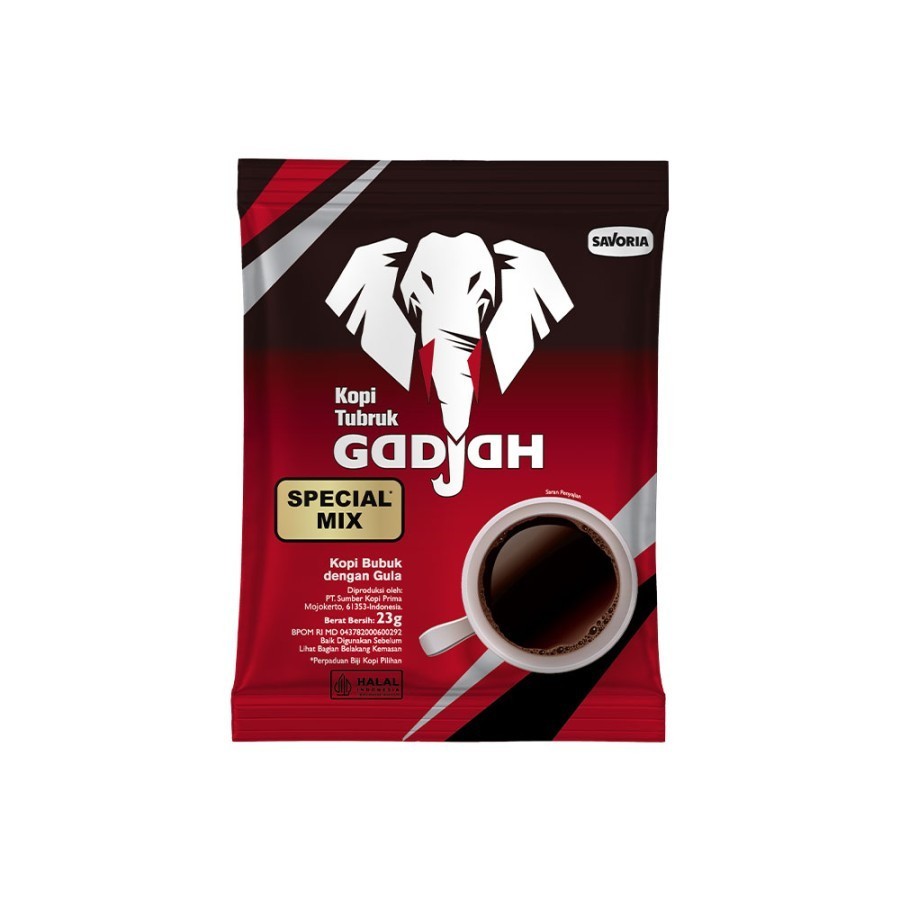 

Kopi Tubruk Gadjah Special Mix Renteng - Kopi dan Gula ( 10 Sachet x 23g )