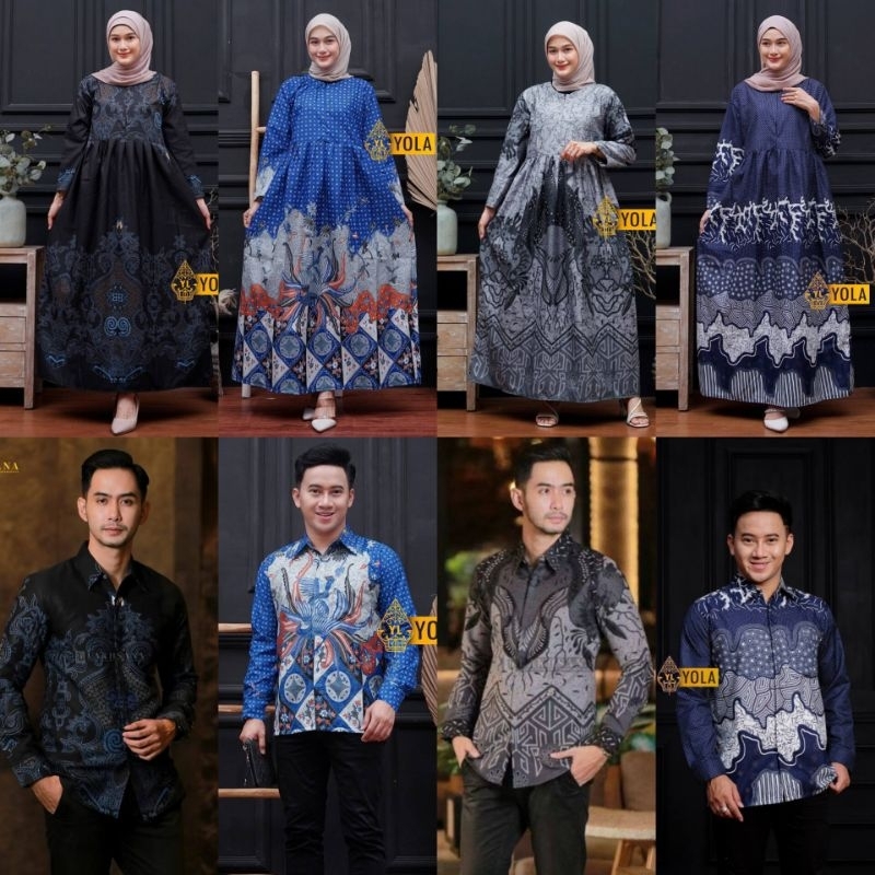 COUPLE BATIK KELUARGA-SARIMBIT COUPLE GAMIS GROSIR BAJU COUPLE BATIK MURAH BAJU BATIK KELUARGA